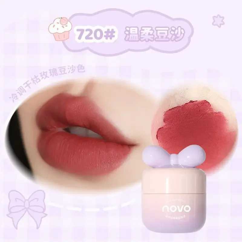 NOVO Lip Clay Waterproof Sweatproof Longlasting Non-sticky Matte Lipstick Plain White Non-fading Lip Gloss Wholesale Makeups HotT251110