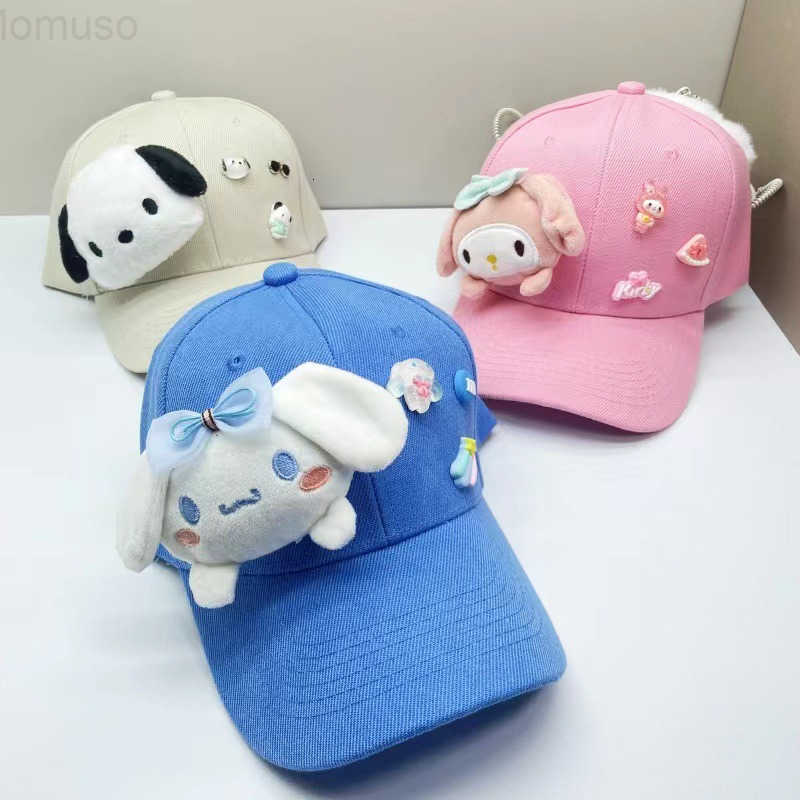 Sanrio Cute Cartoon Duckbill Cap Sweet Girl Baseball Cap Fashionable Versatile Sun Protection Hat for Women H2511101