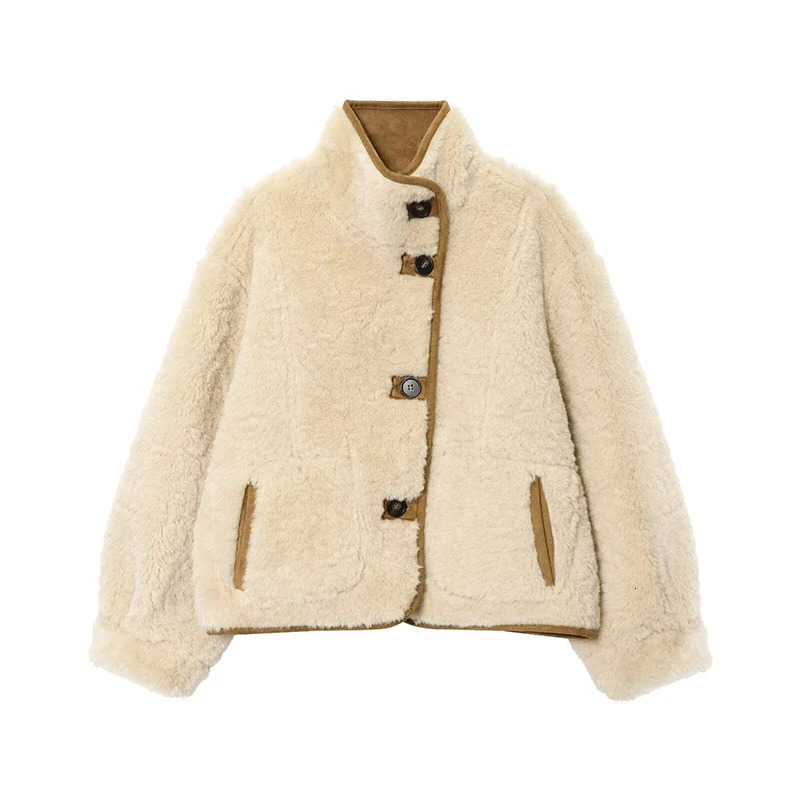 Womens Jackets Coats Autumn Winter Fashion DoubleSided Wear a Jacket Streetwear Female Outerwear Chic Tops 251110