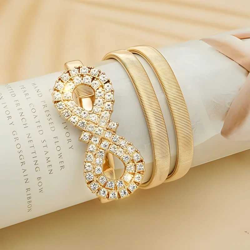 Wens Metal Tight Waistband DressGold Elastic Thin WaistbandElastic Dress Waistband X250410