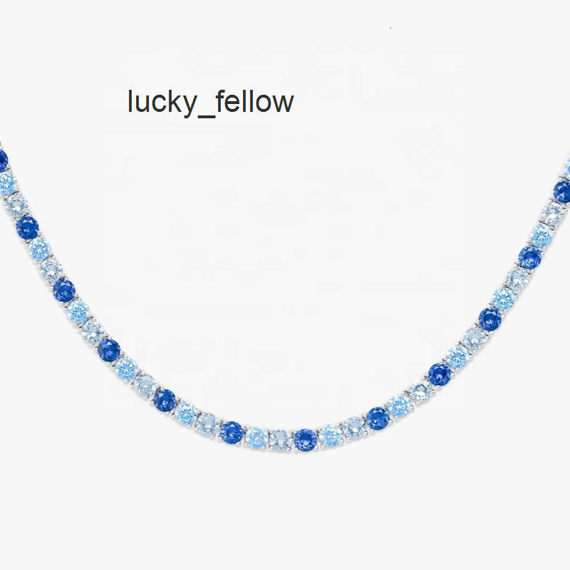 Hip Hop Passd Diamond Tester 925 Sterling Silver Iced Out Colorful Gemstone VVS Moissanite Cluster Tennis Chain for Women Men