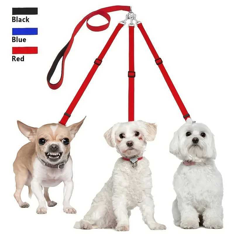 Durable 3-in-1 Nylon Dog Leash with Padded Handle for Outdoor Walking Car Travel Hiking and Camping - Three-Way Pet Leash J251110