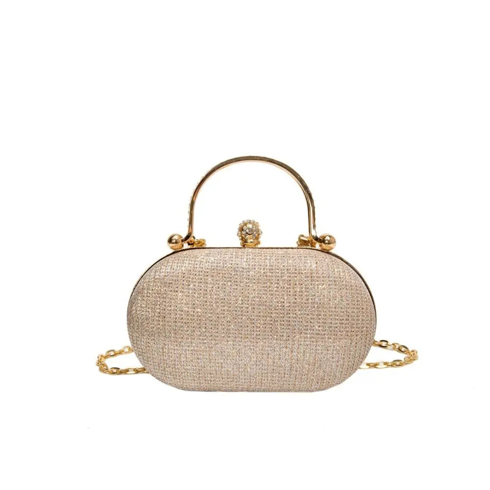Fashion Polyester Fiber Evening Bags Rhinestone Chain Shoulder Bag Banquet Bag Women R251110