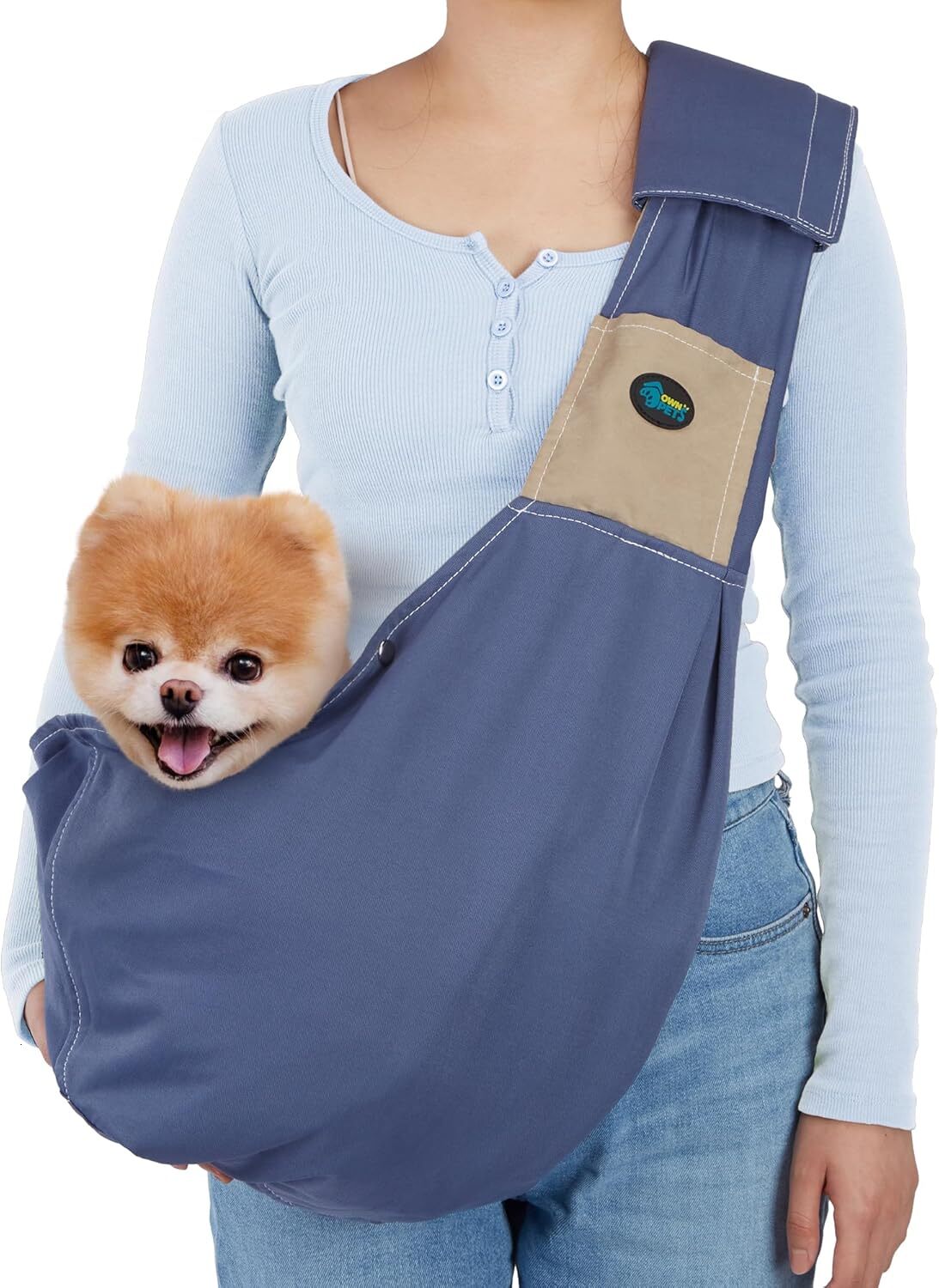 ownpets pet dog sling carrier cat travel bag pet soft pouch and tote design adjustable shoulder strap hands free safesuitable for puppy small dogs cat