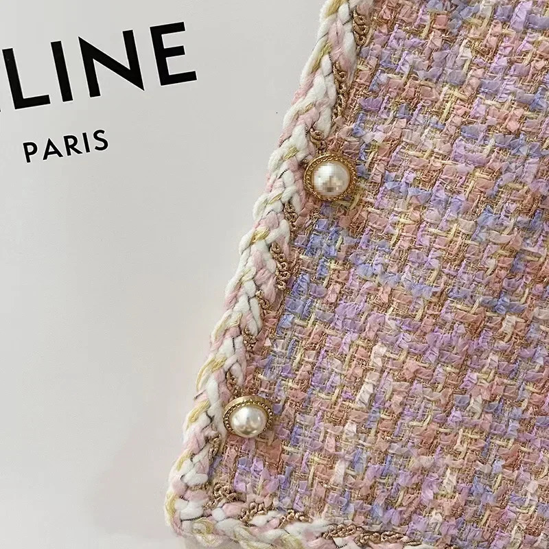 Korean Style Versatile Fashion Short Tweed Quilted Jacket Womens Autumn Slimming Personality Top Quality Polyester Full Sle 251110