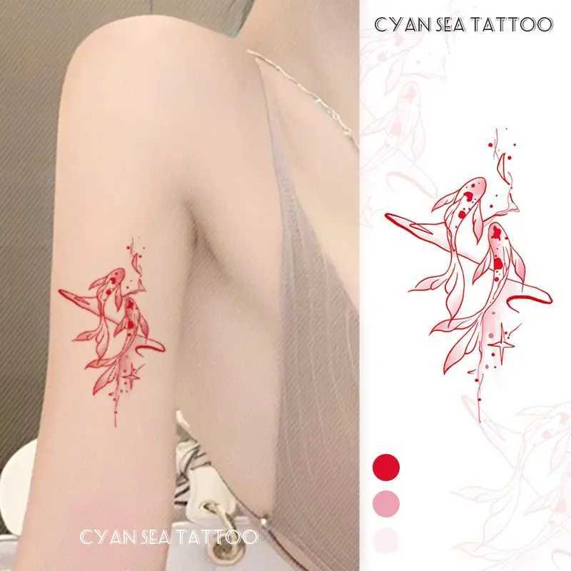 Y2K Pink Butterfly Temporary Tattoo Female Arm Romantic Cherry Blossom Waterproof Tattoo Stickers Art Persistent Sexy Fake Tattoo W250410