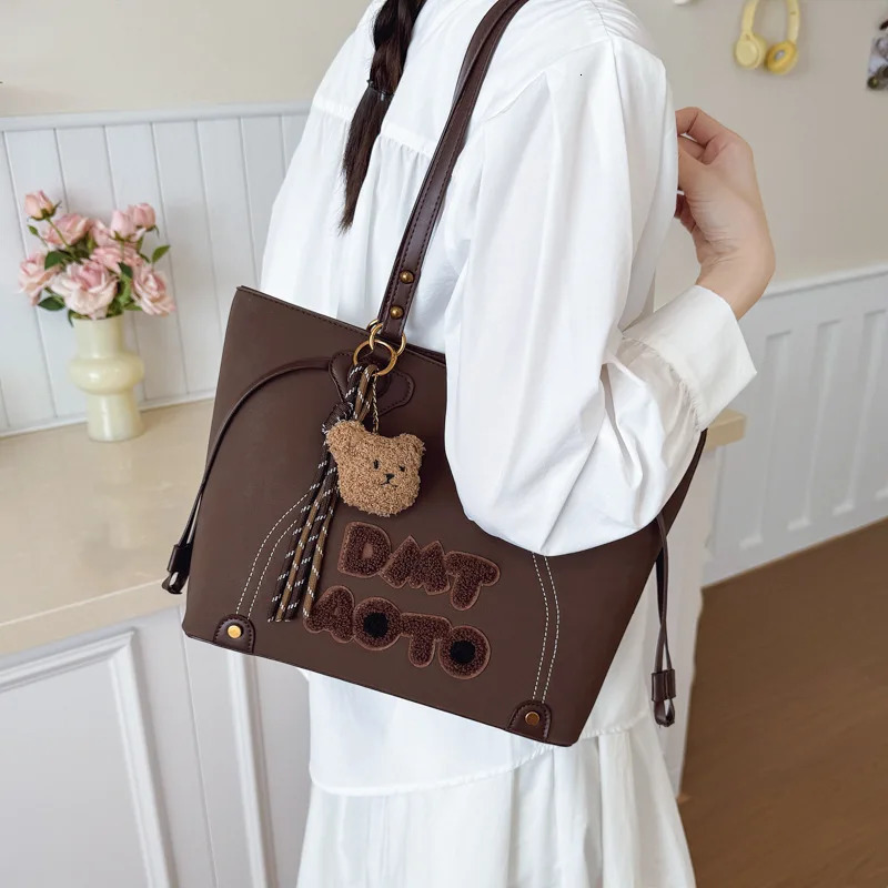 2025 Monogram Tote Bag for Women Spacious Designer-Inspired Shoulder Purse with Top Handle Work Commute Bag R251110