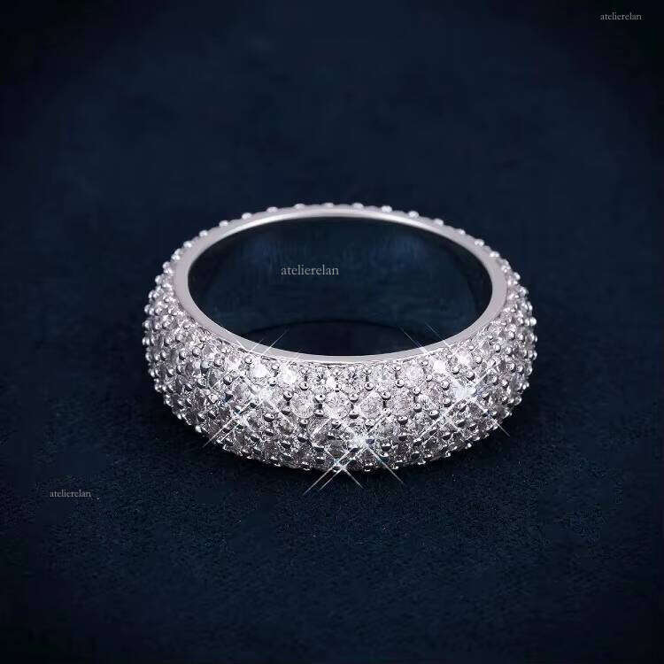 Fashion GRA Certified Hip-Hop Moissanite Custom Design Iced Out Men's 925 Gold Plated Luxury Wedding Ring Jewelry