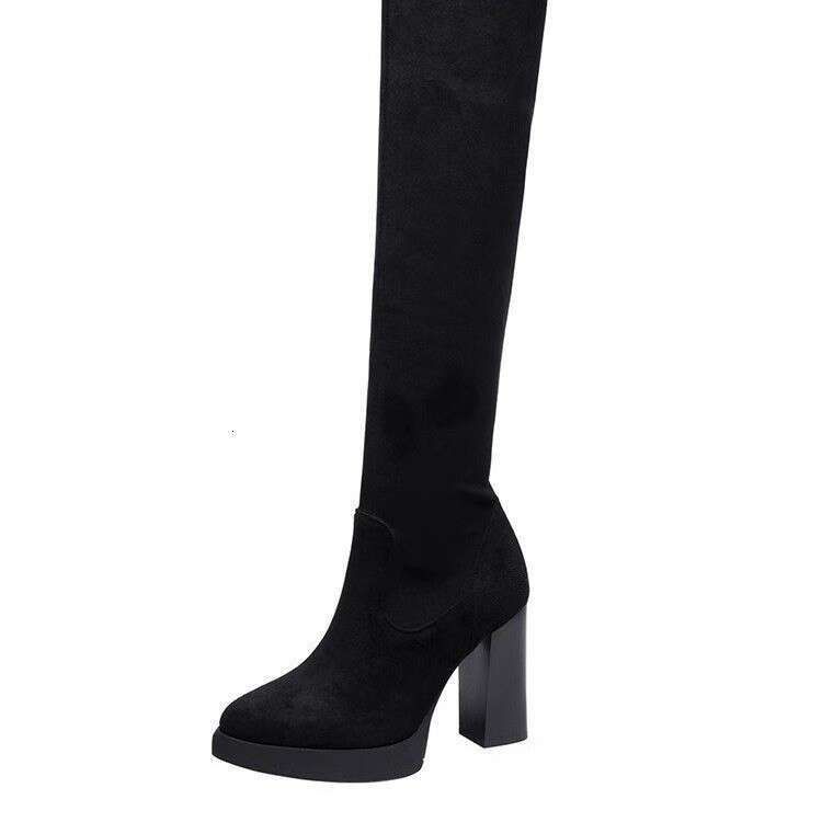 Woman Sandals Over Women Elastic Slimming Over The Knee Autumn And Winter Pointed Boots With High Heels For Women