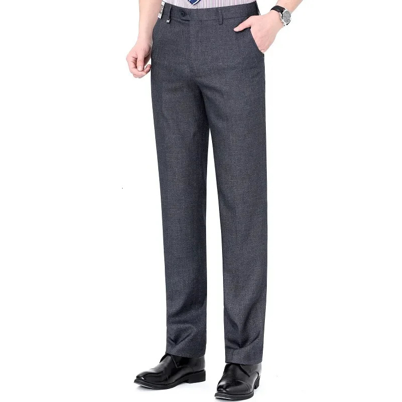 TopQuality Mens Woolen Trousers Traf Suit PantsBusiness FormalTrousers for Men Man Pants Naples Wool Dress 251110