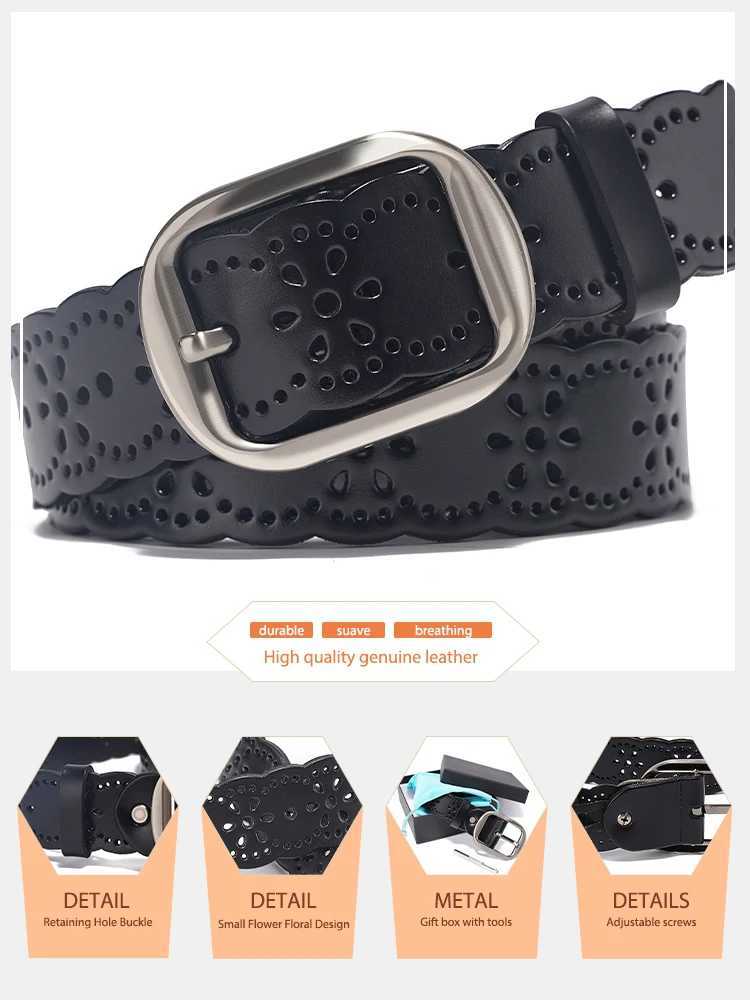Zency hollow flower wide belt used for Wen Obi belts for dresses sweaters jeans vintage womens belts with pin buckles X250410