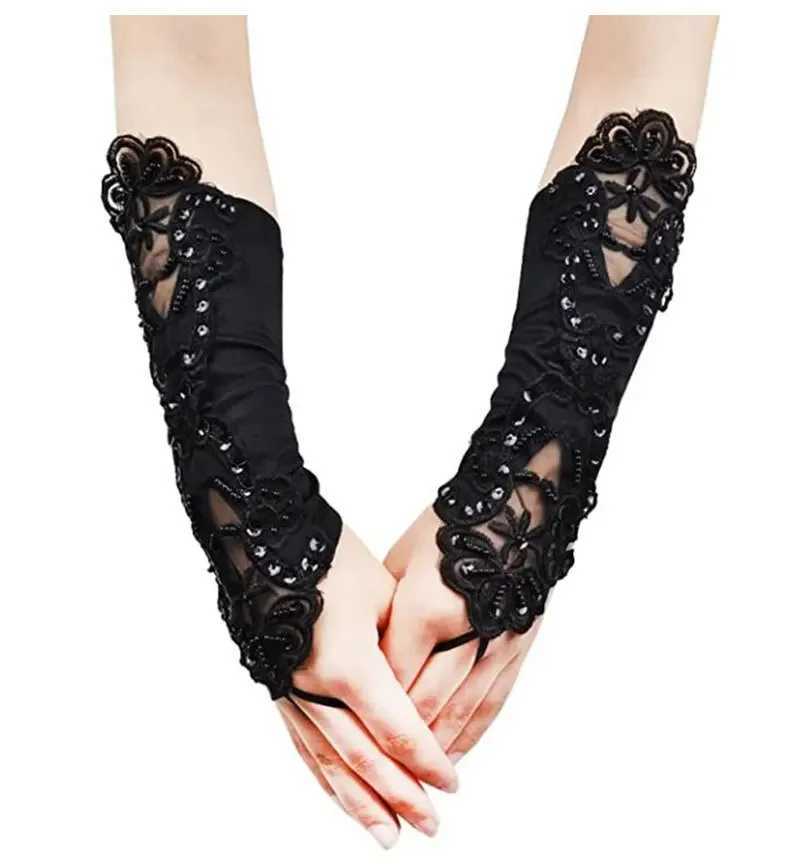 New Fashion Bridal Gloves Fingerless Wedding Gloves for Wedding Dress Elegant Princess Short White/Ivory/Black Bridal Accessorie L251110