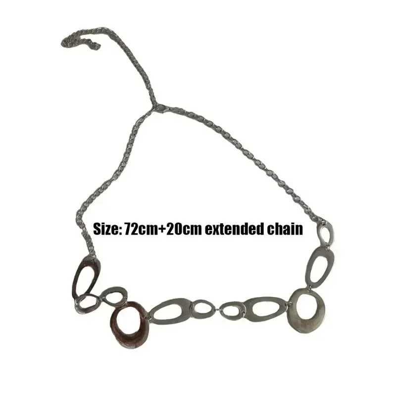 New Fashion Hollow Waist Chain Metal Ring with Wens Personal Irregar Design Geometric Shape X250410