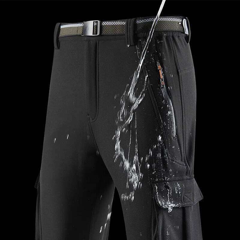 Thick Warm Fleece Winter Women Waterproof Hiking Trekking Camping Skiing Soft Shell Pants Outdoor Windproof Trousers