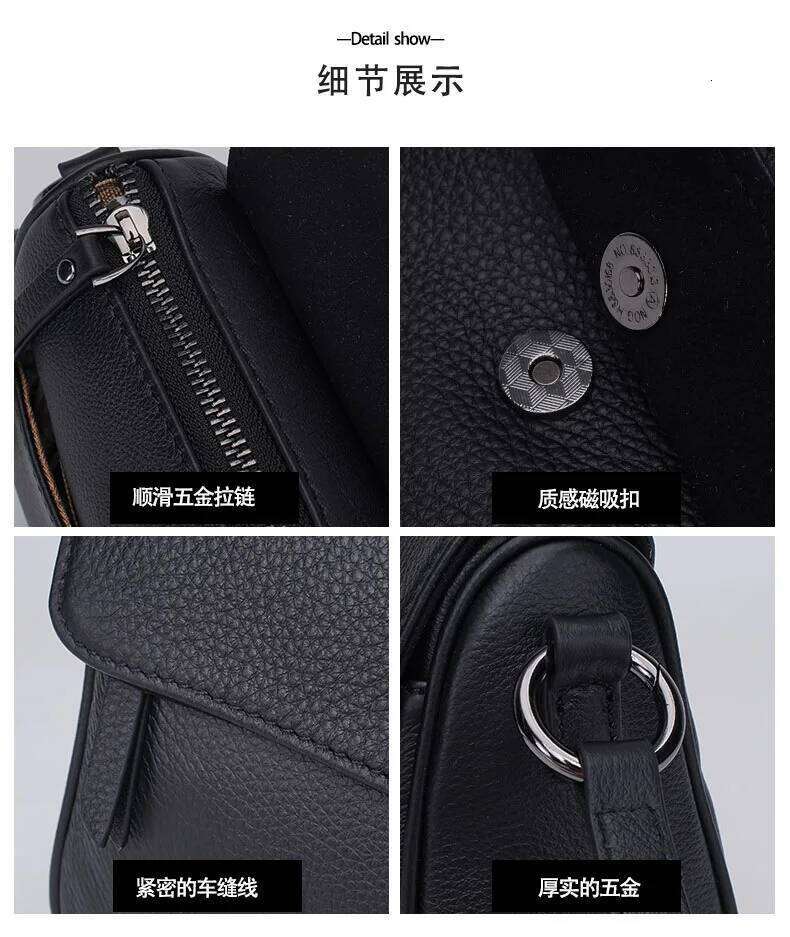 Genuine Top Grain Leather Crossbody Bag For Women 2025 - Multi-Pocket Vintage Shoulder Bag, Commuter Tote & Underarm Purse