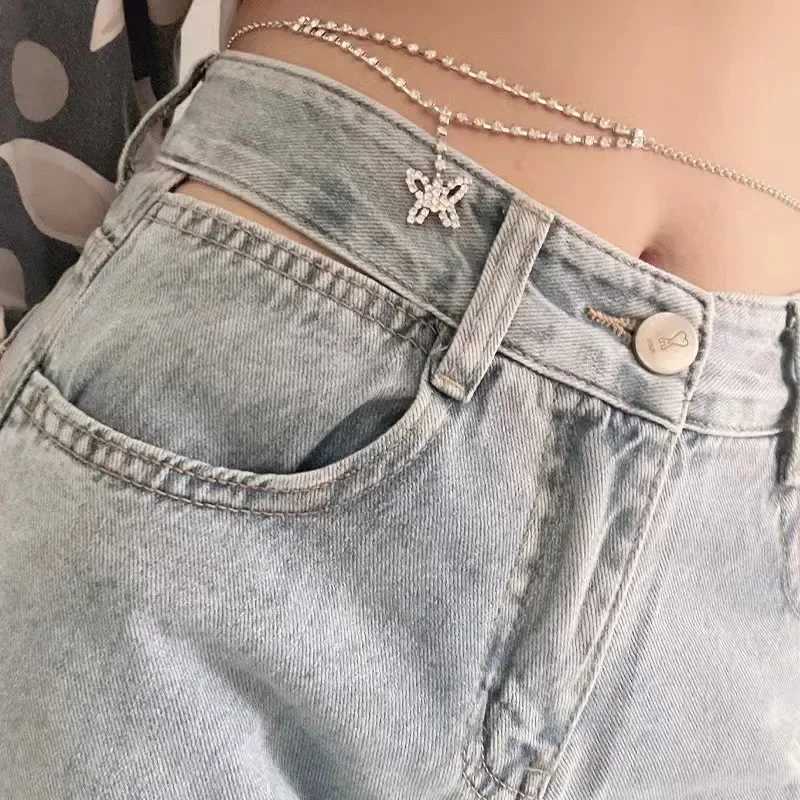 Fashionable Shiny Decorative Belt Text Girl Adjustable Metal Belt Punk Leg Chain Dress Jeans Decoration X250410