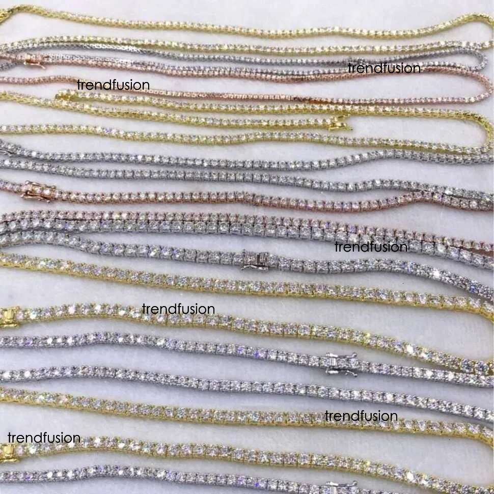 Designer necklaces for women fashion designer Pendant Necklaces Hip Hop Sier VVS Moissanite Dia Necklace Jewelry tennis chain