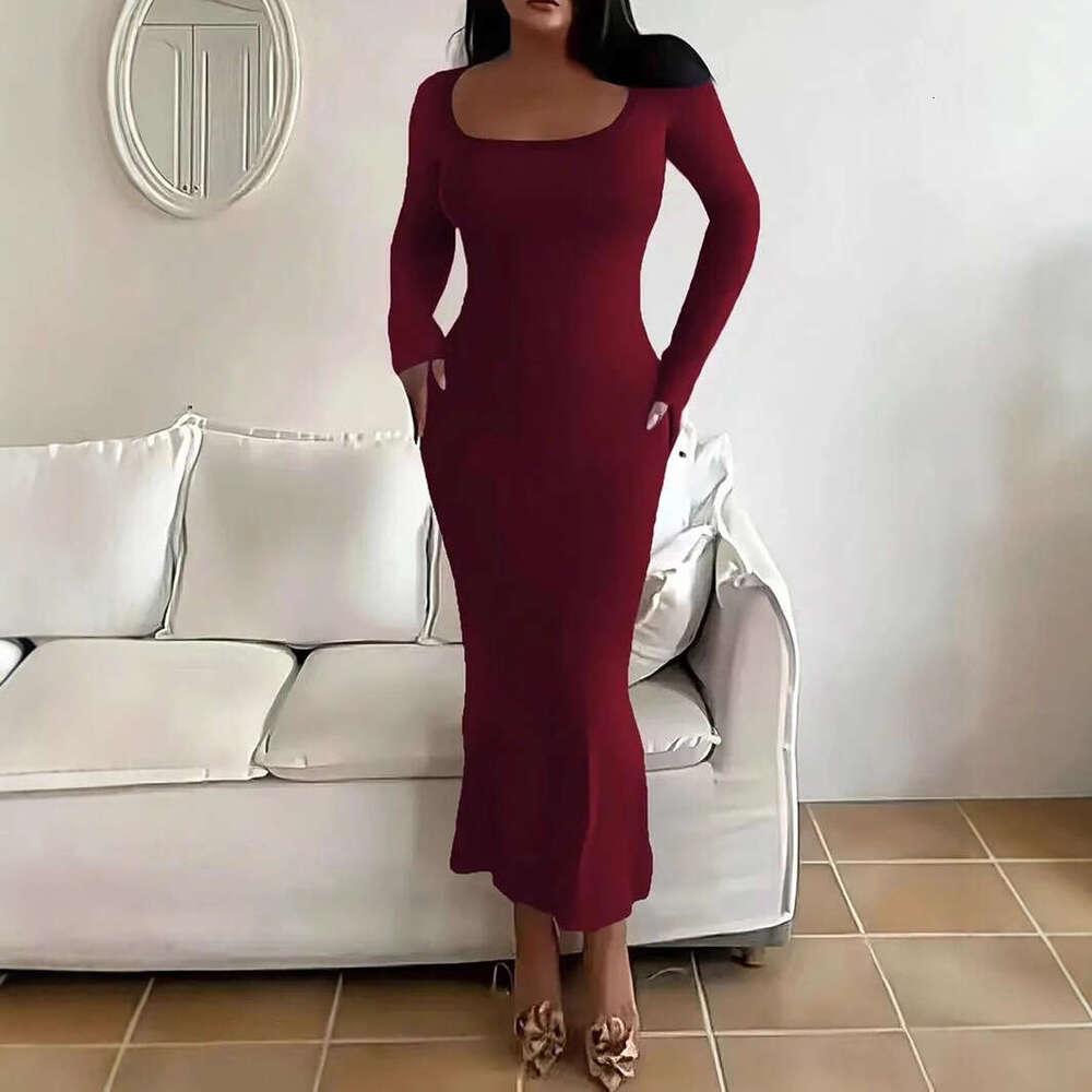 2025 New European and American Cross-Border Spring Summer Independent Station Slim Fit Long Bodycon Tight-Fitting Mermaid Women's Dress