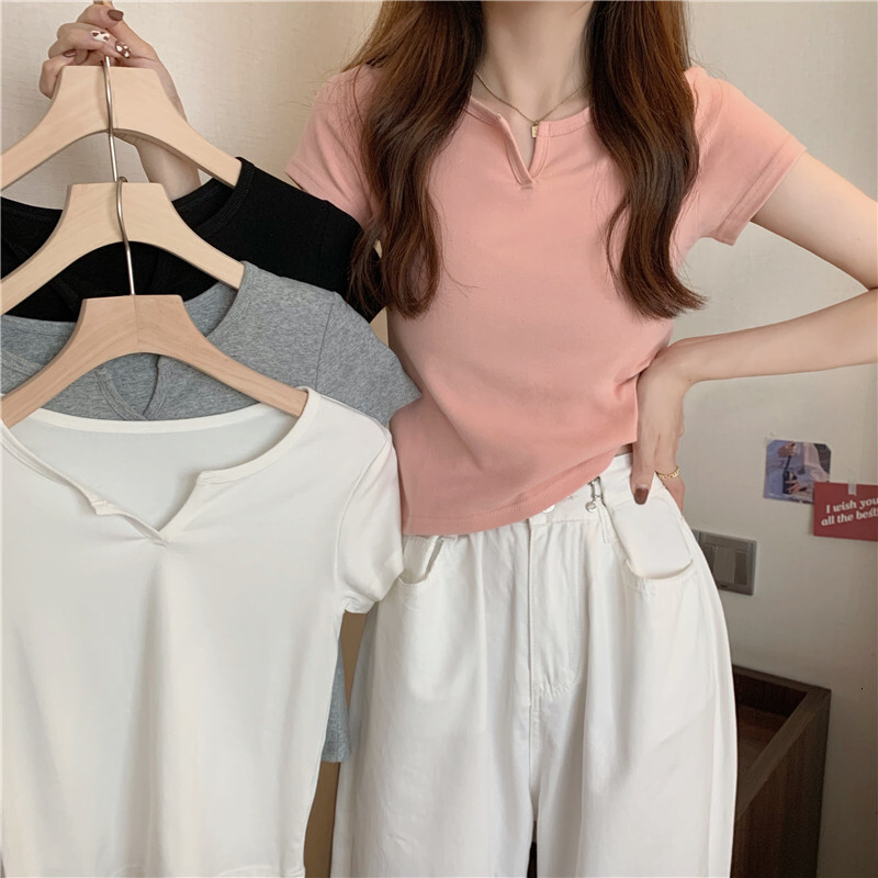 2025S Designer Women S T Shirt Short Summer Design Slim Fit Exposed Navel Spicy Girl Women S T Shirt Short Sleeved Student Top New Clothes
