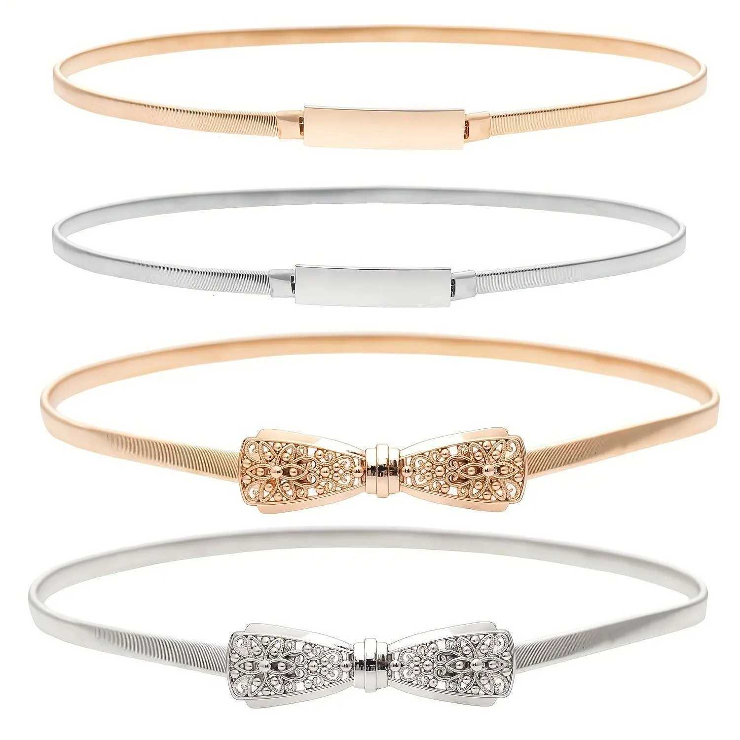 Silver Leaf Metal Belt for Wen Elastic Simple Elastic Fine Jewelry Fashion Chain Hook Waist Chain for Wen X250410