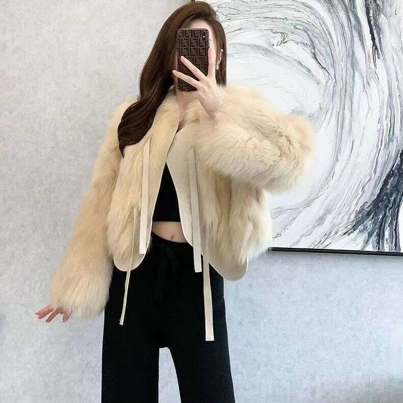 Elegant Autumn Winter Socialite New for Women Style Young Homebody Short Fashion Integrated Fur Coat