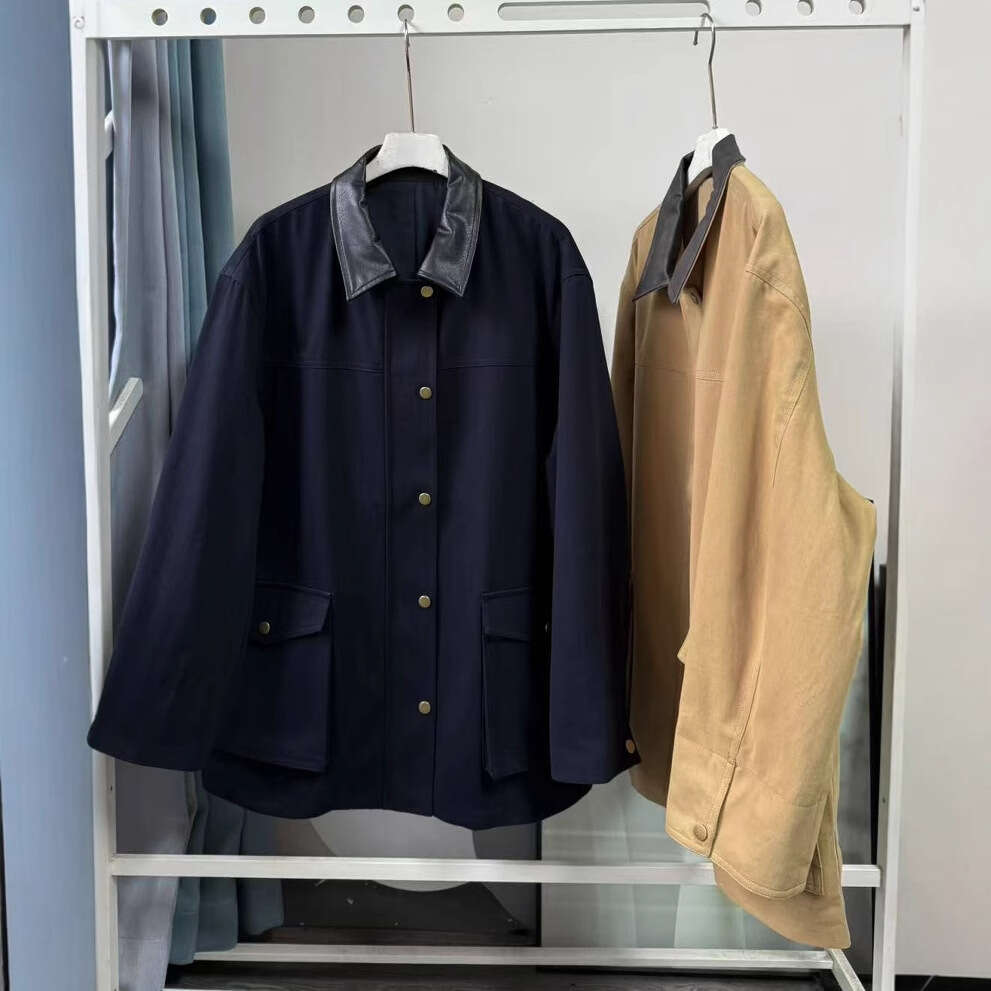 Designer Clothing Korean Spring Barn Workwear, Pocket Washed Cotton Loose Jacket Jacket, Women's Style Wardrobe 1.4K