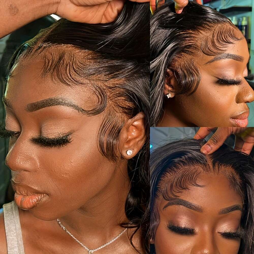 200% Density Body Wave 360 Full Human Hair With Breathable Inner Net Design HD Frontal For Women - Elegant, Natural Look, Versatile Styling Options, L