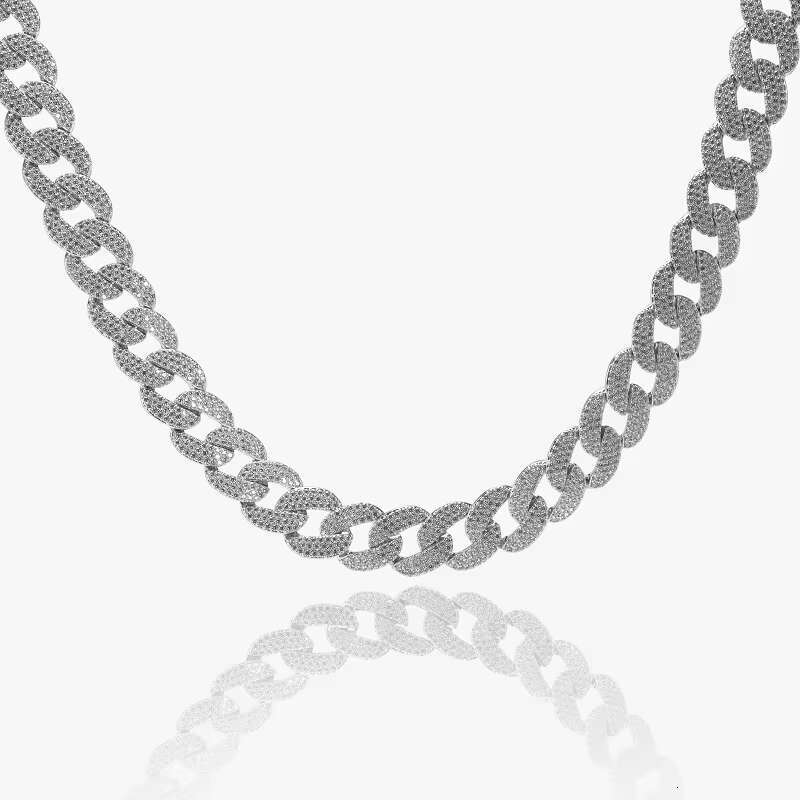 14k/gold-plated Miami Cuban chain necklace in hip-hop style, with pyroxene zircon as a gift