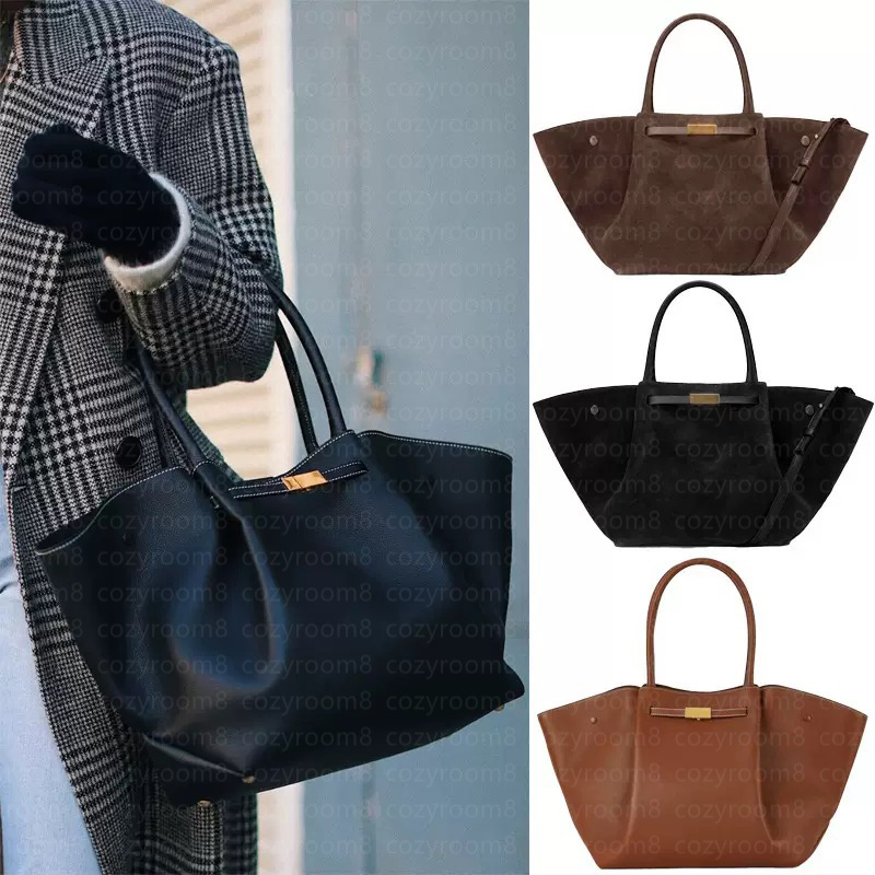 Suede bags Brown Luxury Tote bag Women Designer bag Large Small Sizes Handbag Genuine Leather Crossbody Bag Wing totes Half moon saddle bag