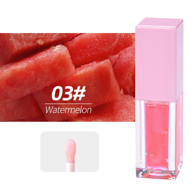 13 colors Fruit Watermelon Waterlight Mirror Lip Glaze Aloe Lip Color Strawberry Lip Lotion Tender Lip Honey Dudu Mouth Transparent Glass lipstick Lip