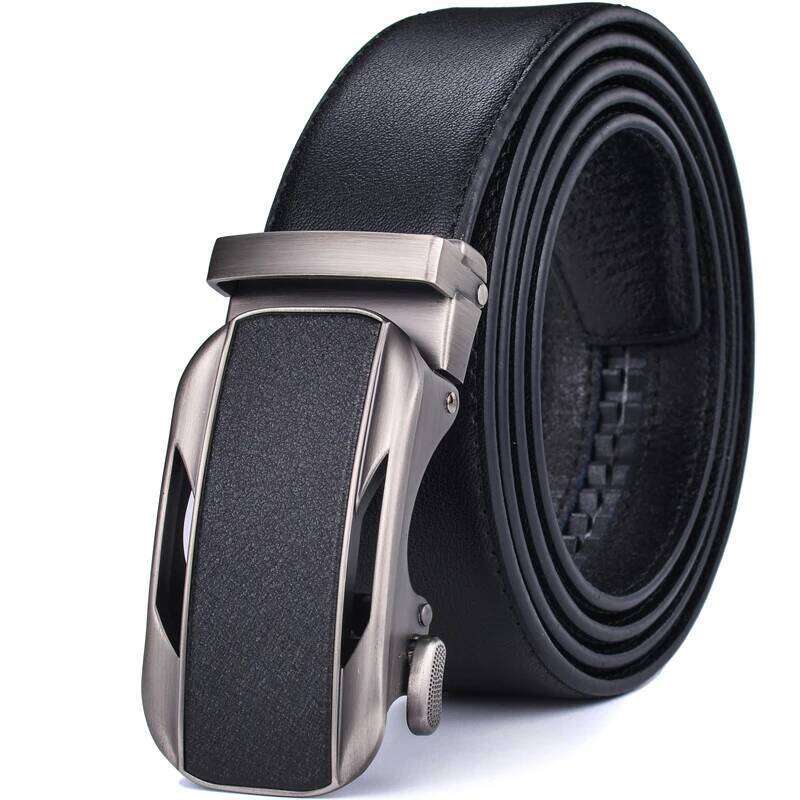 Ratchet Dress Genuine Leather Belts for Men with Automatic Buckle