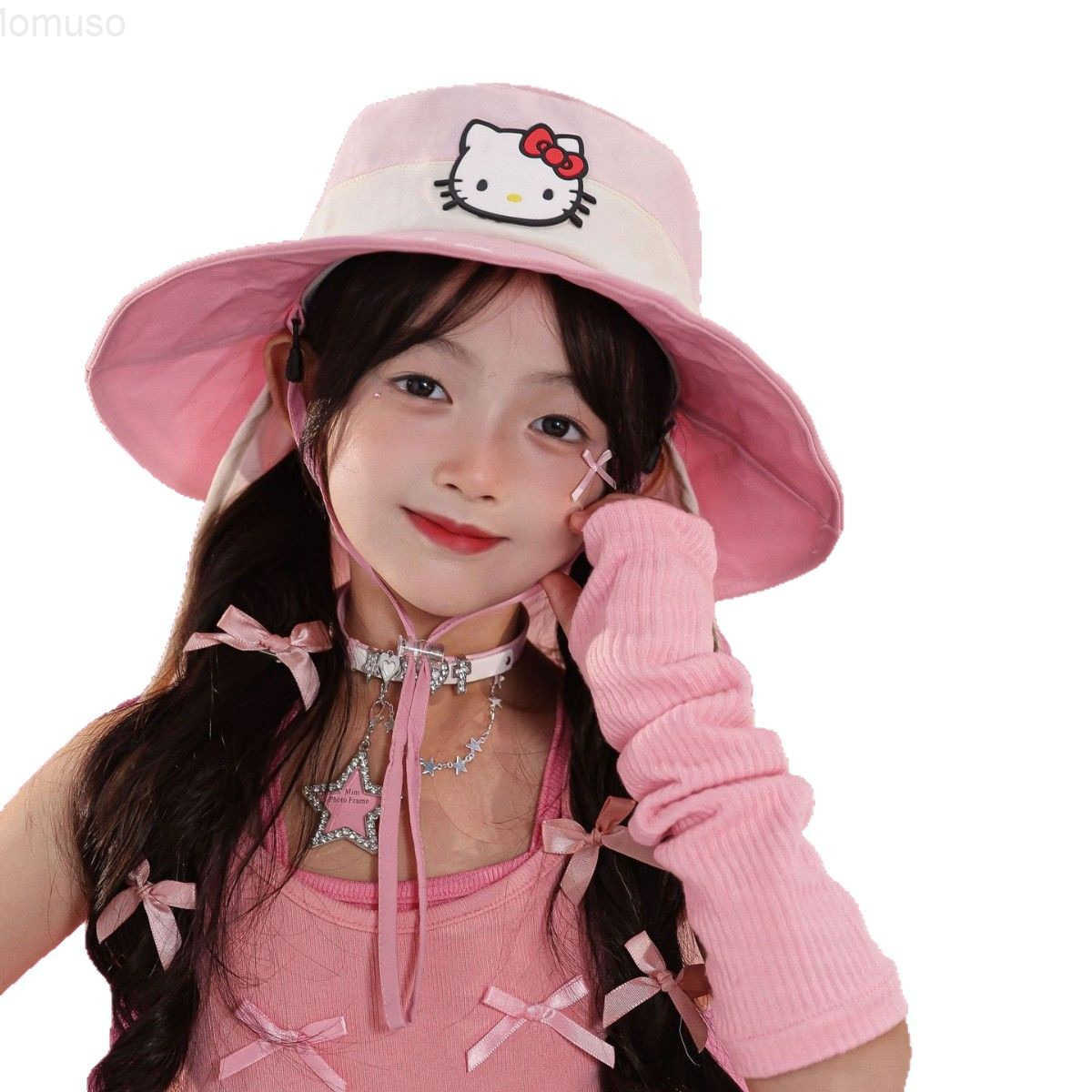 Sanrio Genuine Childrens Cartoon Cute Versatile Sun Protection UV Protection Summer Sunshade Fisherman Hat H251110