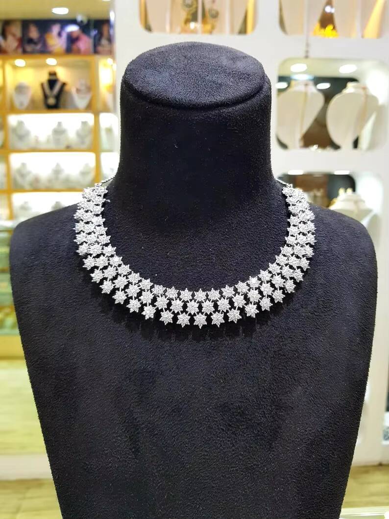 Fully White Moissanite Beautiful Dia Sterling Silver Gold Plated Cushion Cut Anklet with Earrings Customized Jewelry Unisex Gift