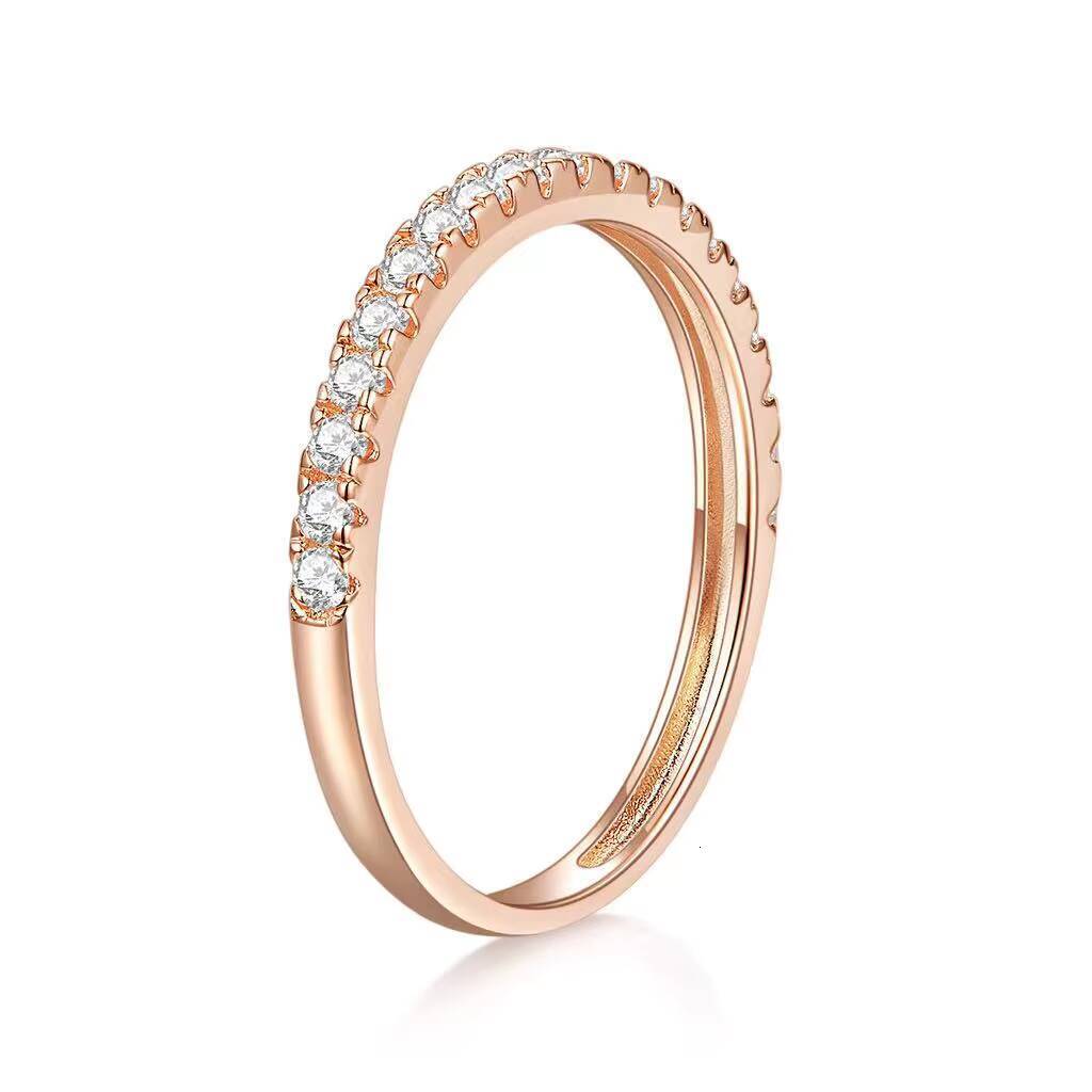 Rose Gold White Gold Yellow Gold Plated 925 Silver VVS1 Moissanite Ring with 12mm Stone Elegant Moissanite Rings