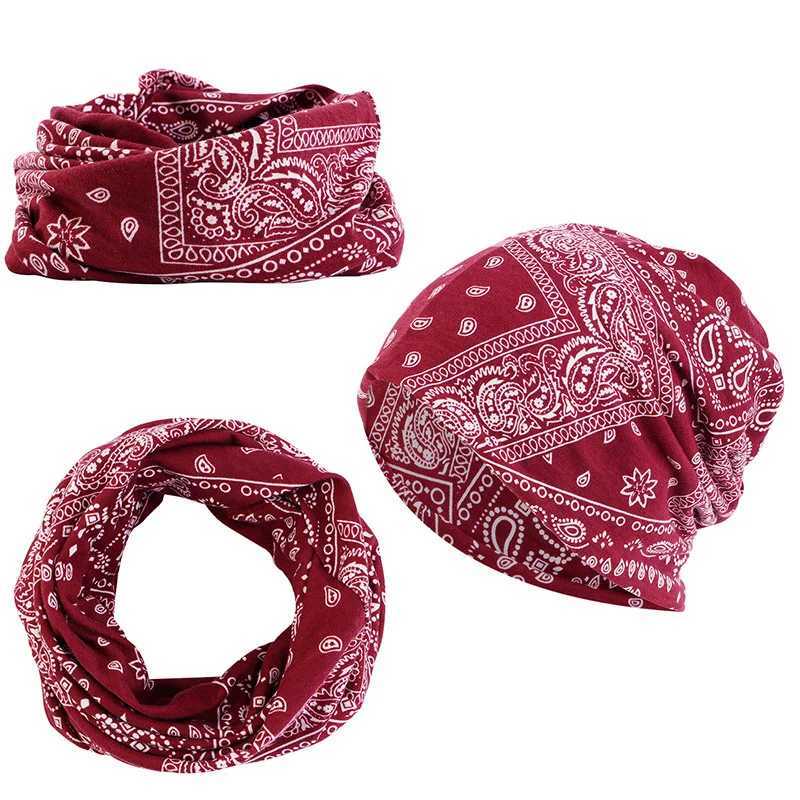 4pcs Unisex Classic Paisley Print Beanie Hip Hop Womens Loose Fit Lightweight Stretchy Skull Cap BreathableXJ251110