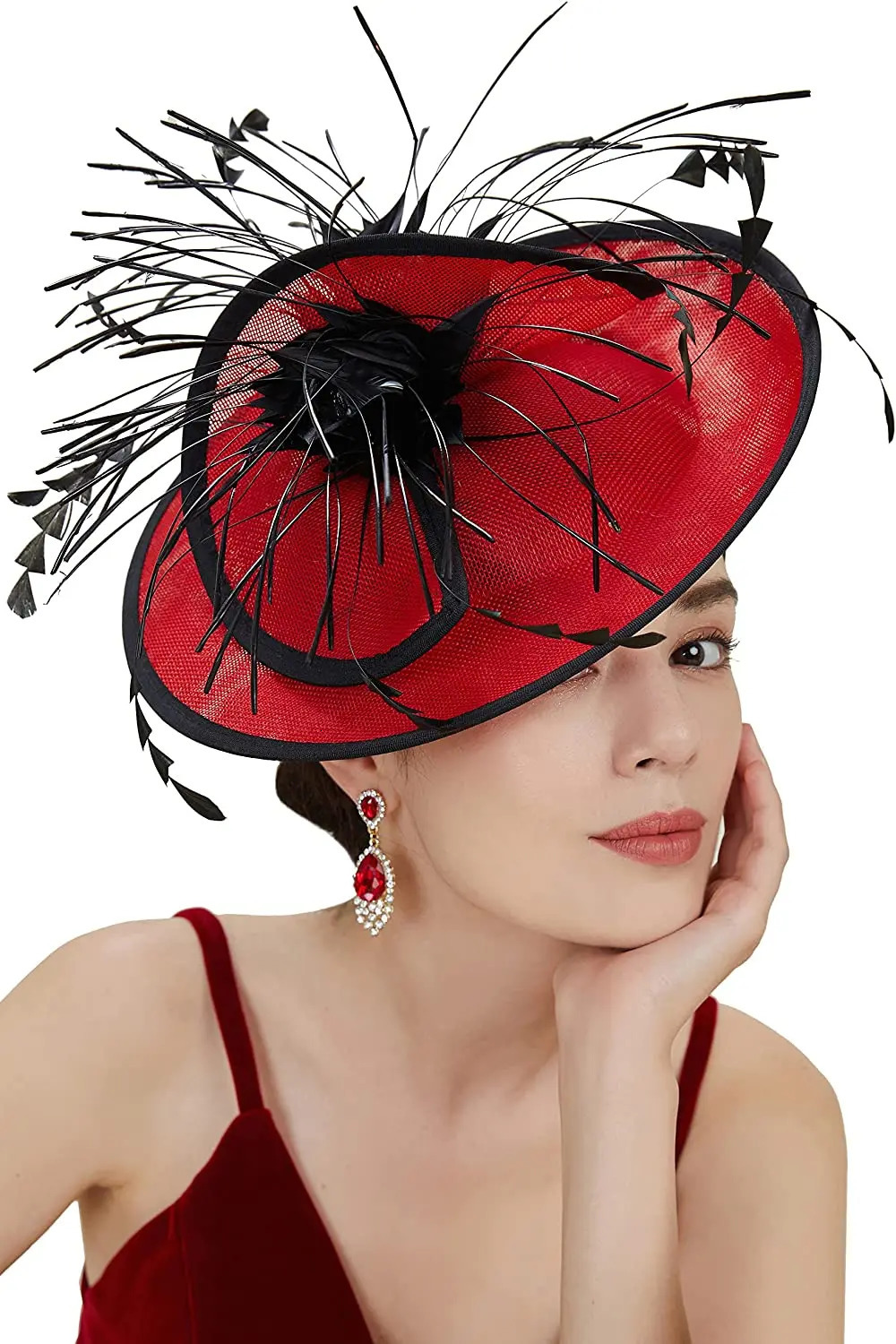 Wedding Party Women Sinamay Hat Feather Flower Fascinators Hair Clip Tea Party Pillbox Derby Hat Fedora Church Derby Headpiece 250409