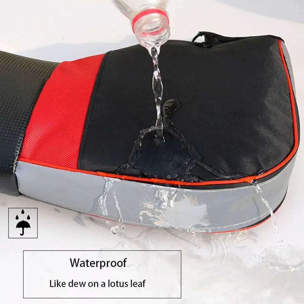 Thickened Motorcycle Windproof Gloves With Reflective Strips Waterproof Scooter Warm Handle Muffs Cold Protection S25118