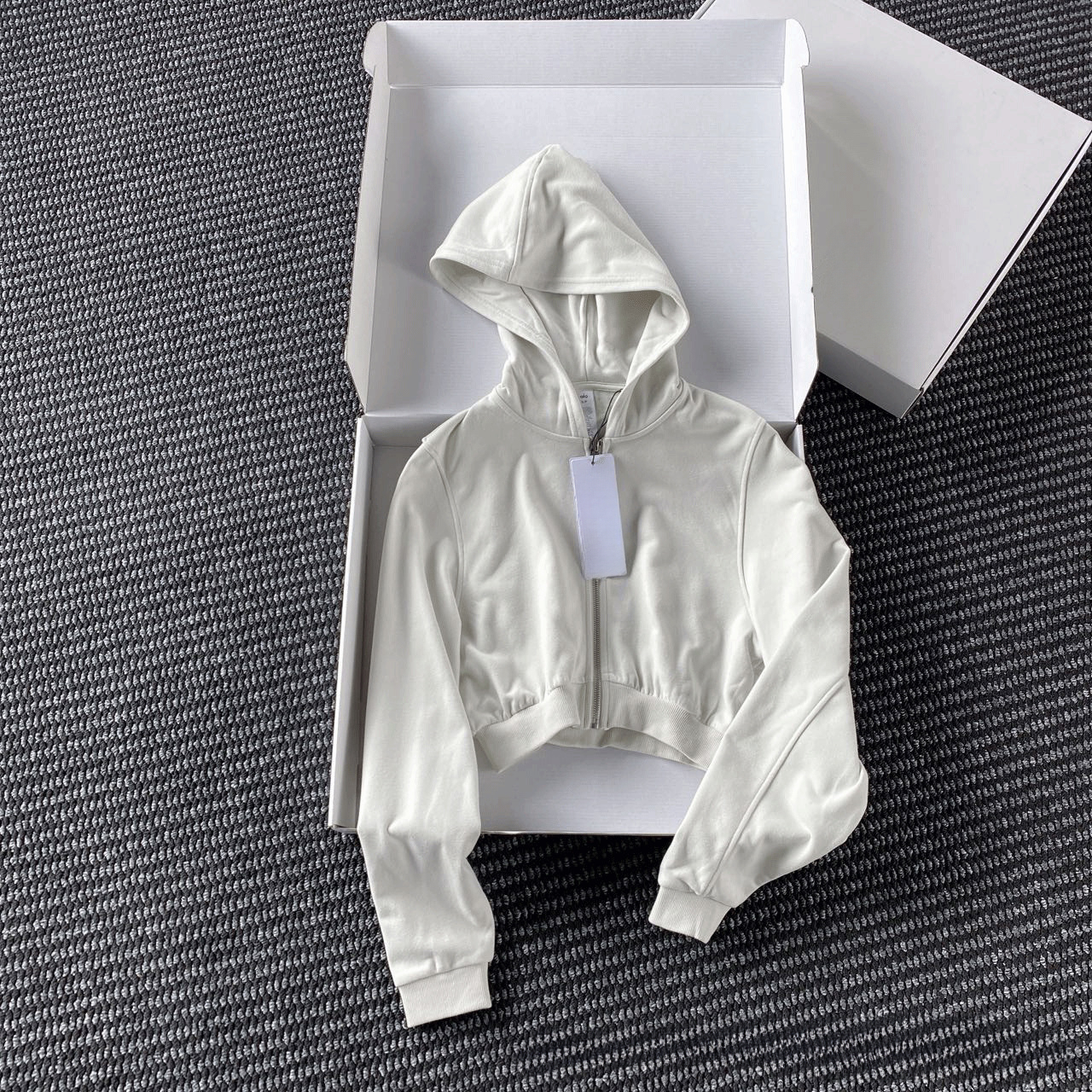 hoodie Yoga Fitness Sports Yoga Hoodie Jacket Autumn Winter Women Fleece Lined Thickened Pure Cotton Short Top jacket