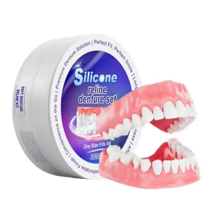 Premium silicone dental kit perfect for temporary orthodontic teeth and denture replacement with excellent comfort and comprehensiveness M250410