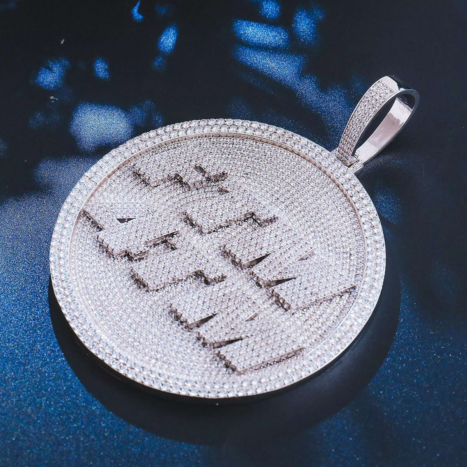 Fine Jewelry Factory 925silver 10k 14k Gold Custom Moissanite Pendant GRA Certification Necklace Iced Out Hip Hop Name Pendants