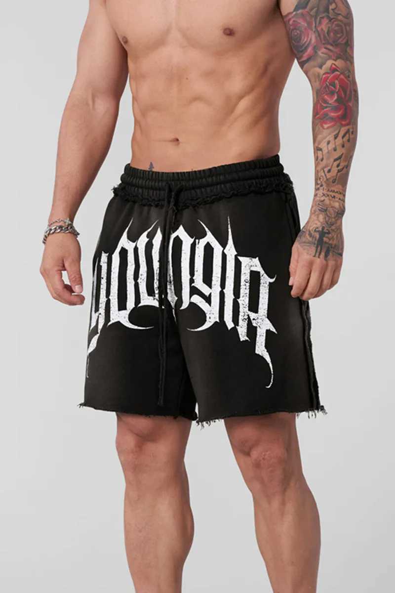 New American fitness shorts for running training summer casual loop five point cotton shorts X250410