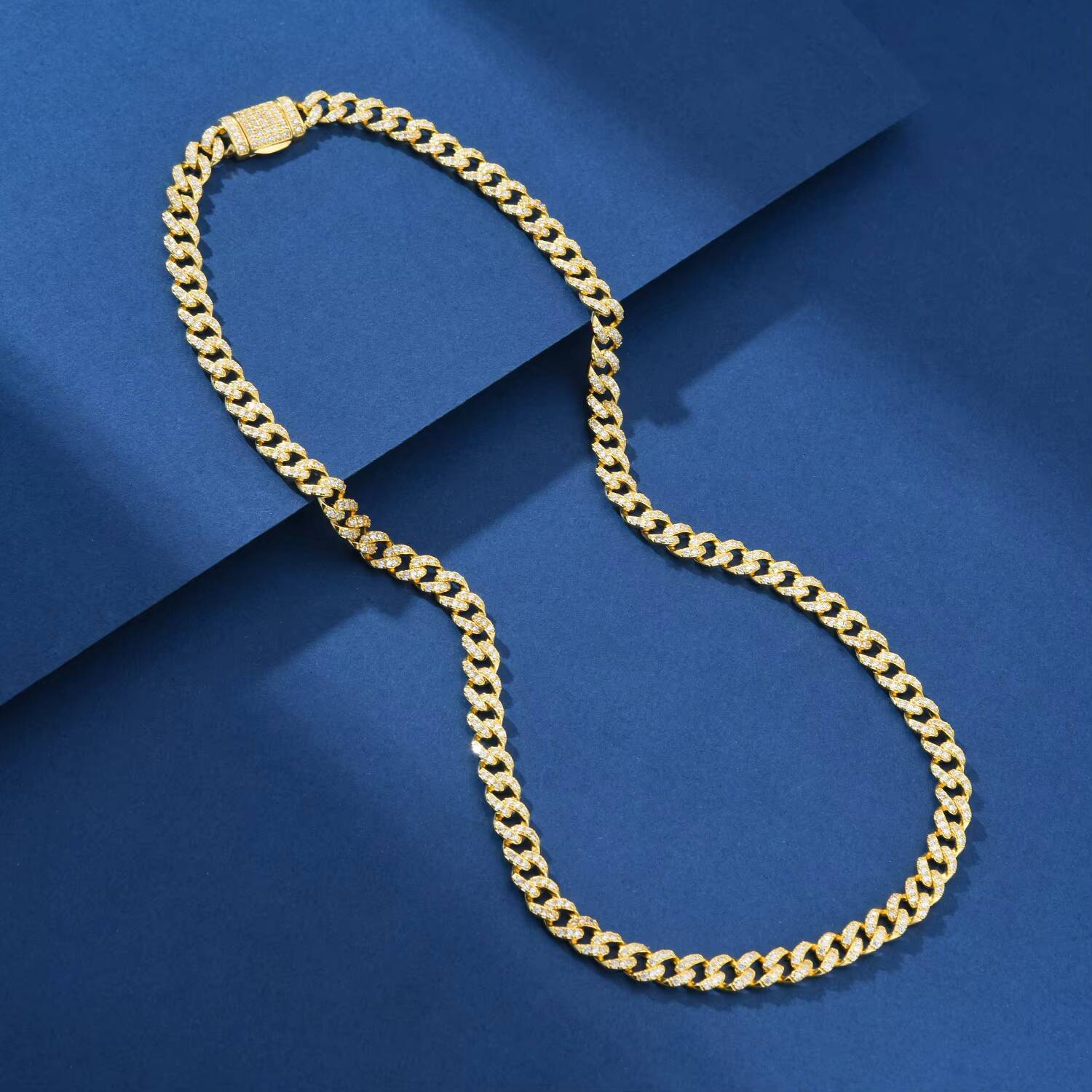 Supplier Selected 925 Sterling Silver Hip Hop Necklace Moissanite Cuban Link Chain Miami Style Rapper Jewelry for Women Men Gift