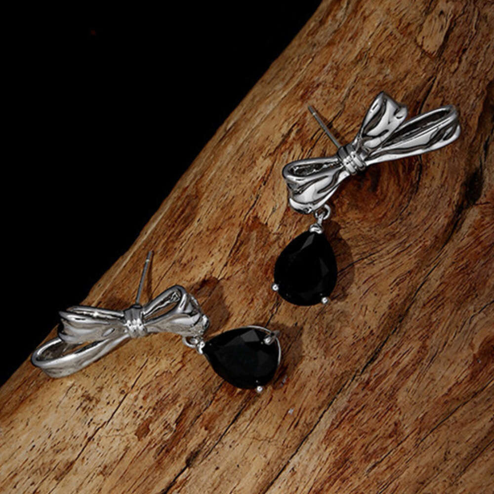 DHcollections Cross-Border Design Bowknot Fashion Simple Minimalist Style 925 Silver Needle Exquisite Sweet Niche Stud Earrings Ear Jewelry