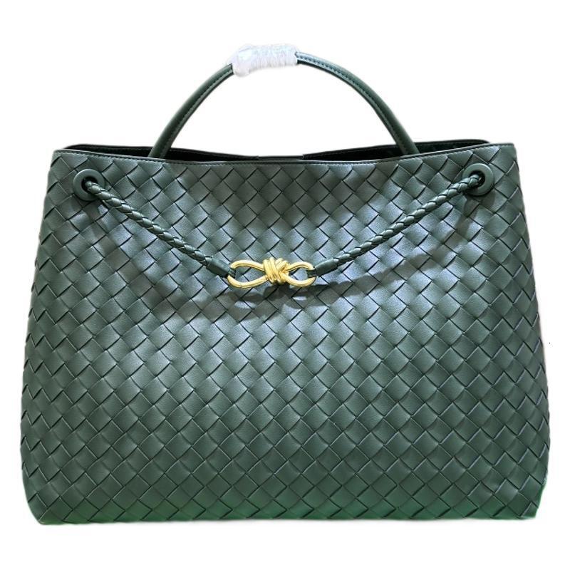 Designer New Woven Leather Tote Bag Genuine Leather Shoulder Designer Handbag Handbag Large Capacity Vintage Cross-border Bag