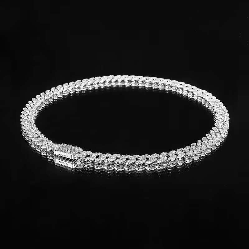 Widely used 12mm zircon necklace, waterproond hypoallergenic Cuban chain for gifts, weddings, engagements or parties