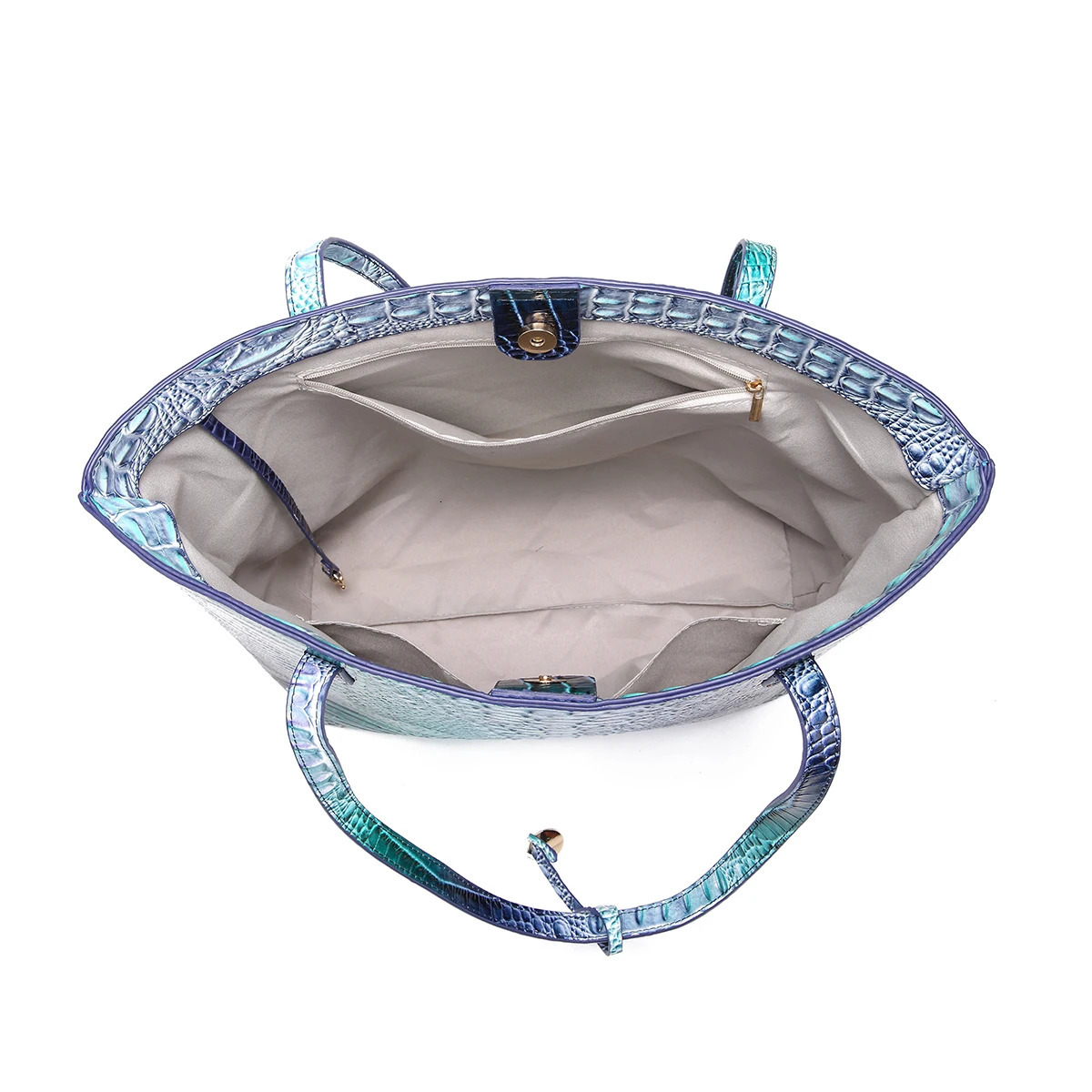 Leather Fashion Two Piece Crocodile Pattern Single Shoulder Tote Bag R251110