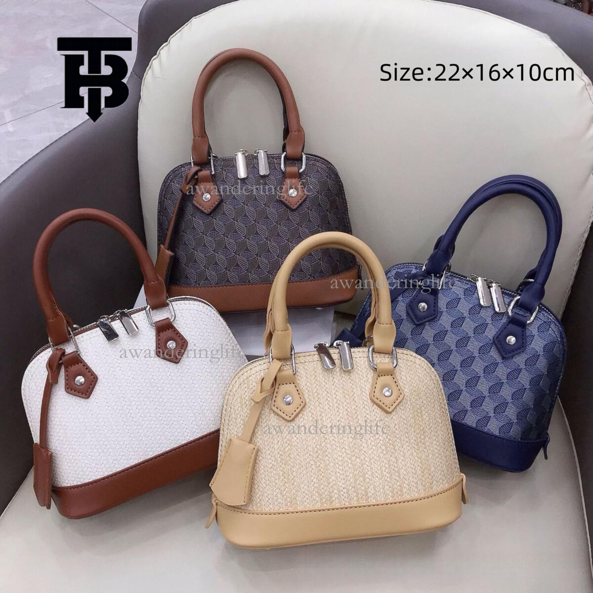 TB BHULAMTE Designer New Women's Shell Bag European And American Elegant Luxury Handbag Versatile High End Old Flower Weaving Single Shoulder Cro