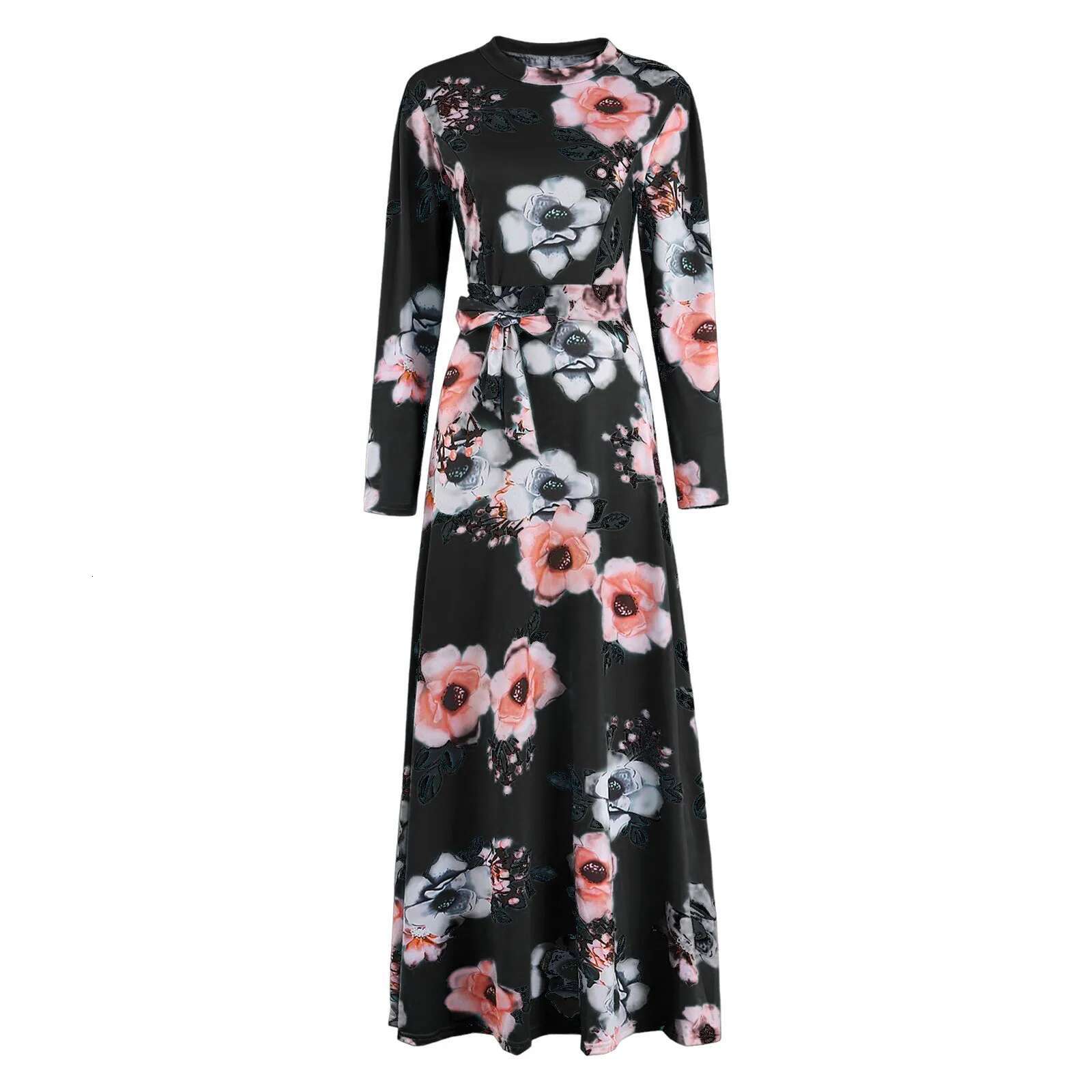 Dongdumaoyi Slim Dresses Casual Sleeve Round Neck Wer Printed Dress Strap Or Length Long Skirt Women S Clothing