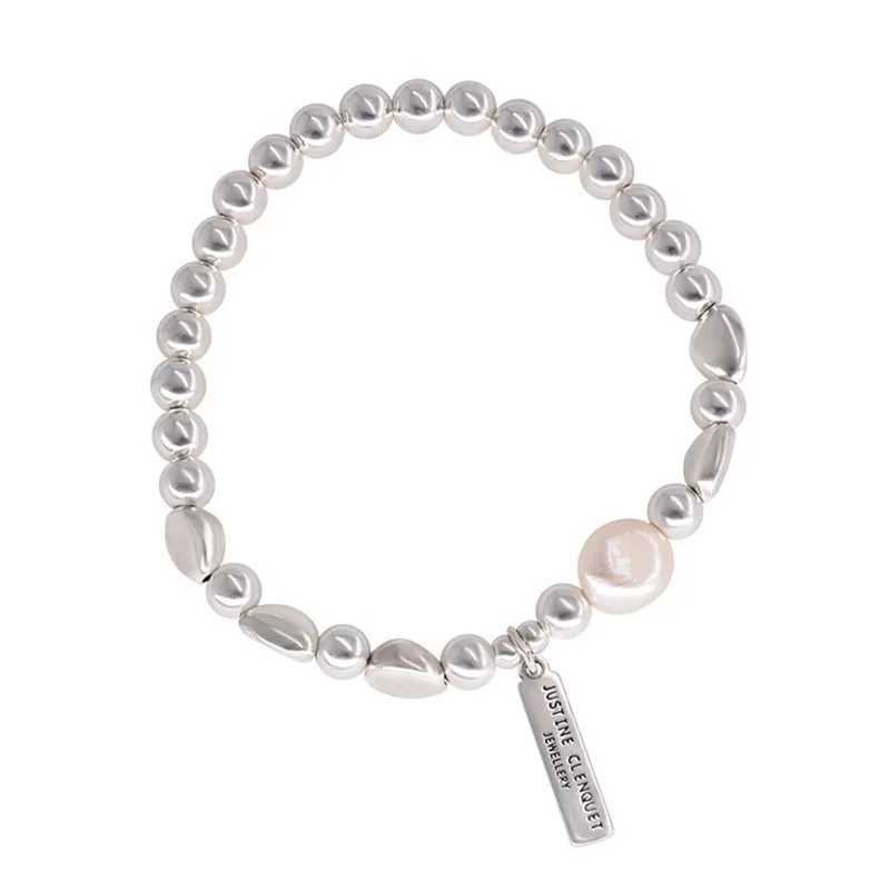 925 Sterling Silver Pearl Bracelets for Women Trend Irregular Luxury Broken Silver Pearl Chain Bracelets Party Jewelry GiftT251110