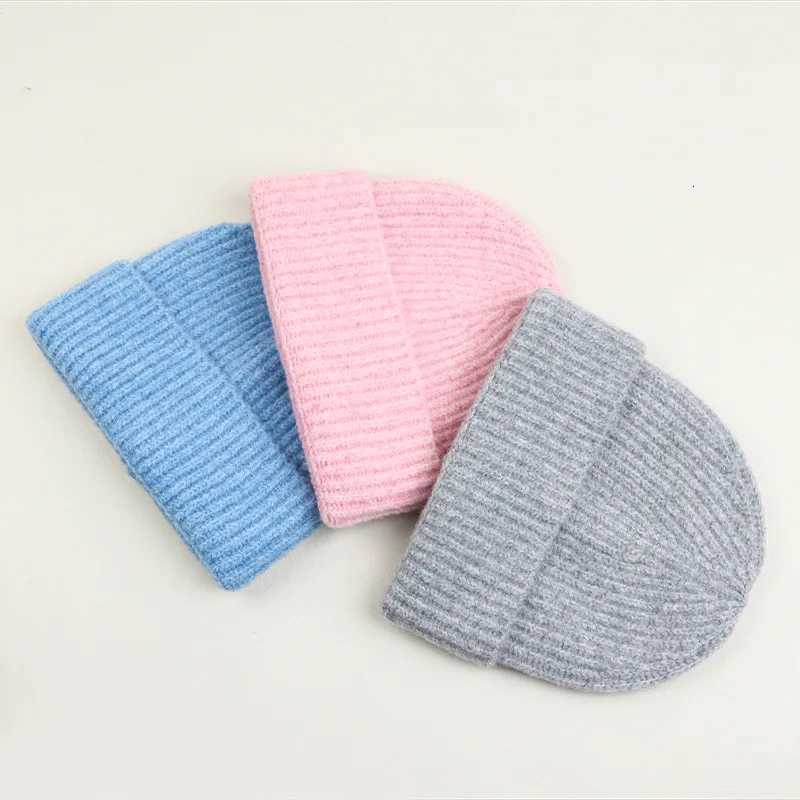 New 10 Colors Solid Beanies Winter Hat For Woman Knitted Soft Wool Autumn Thick Warm Skullies Bonnets Outdoor Ski Cap Men GiftXJ251110